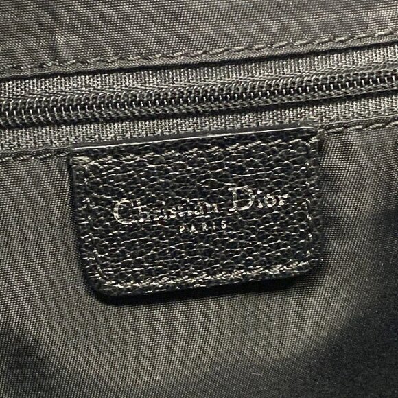 DIOR/ChristianDior Flower Black Jacquard Leather Tote Bag 666-071525 - Picture 14 of 14